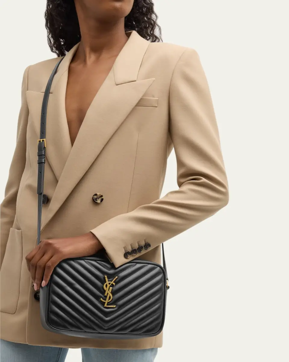 Saint Laurent Lou Medium YSL Camera Bag with Pocket in Quilted Leather | Thumbnail 5