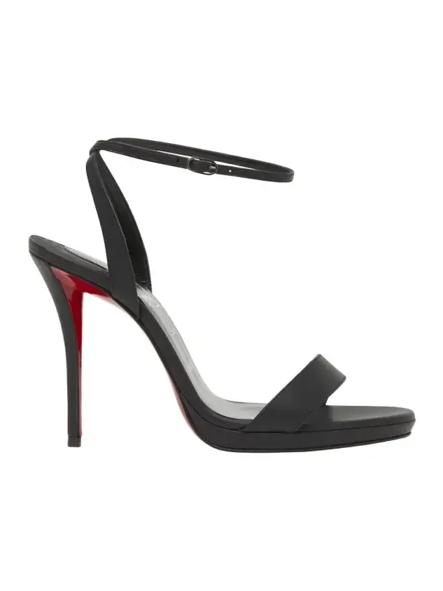 120mm Miss Z Leather Ankle-Strap Sandals