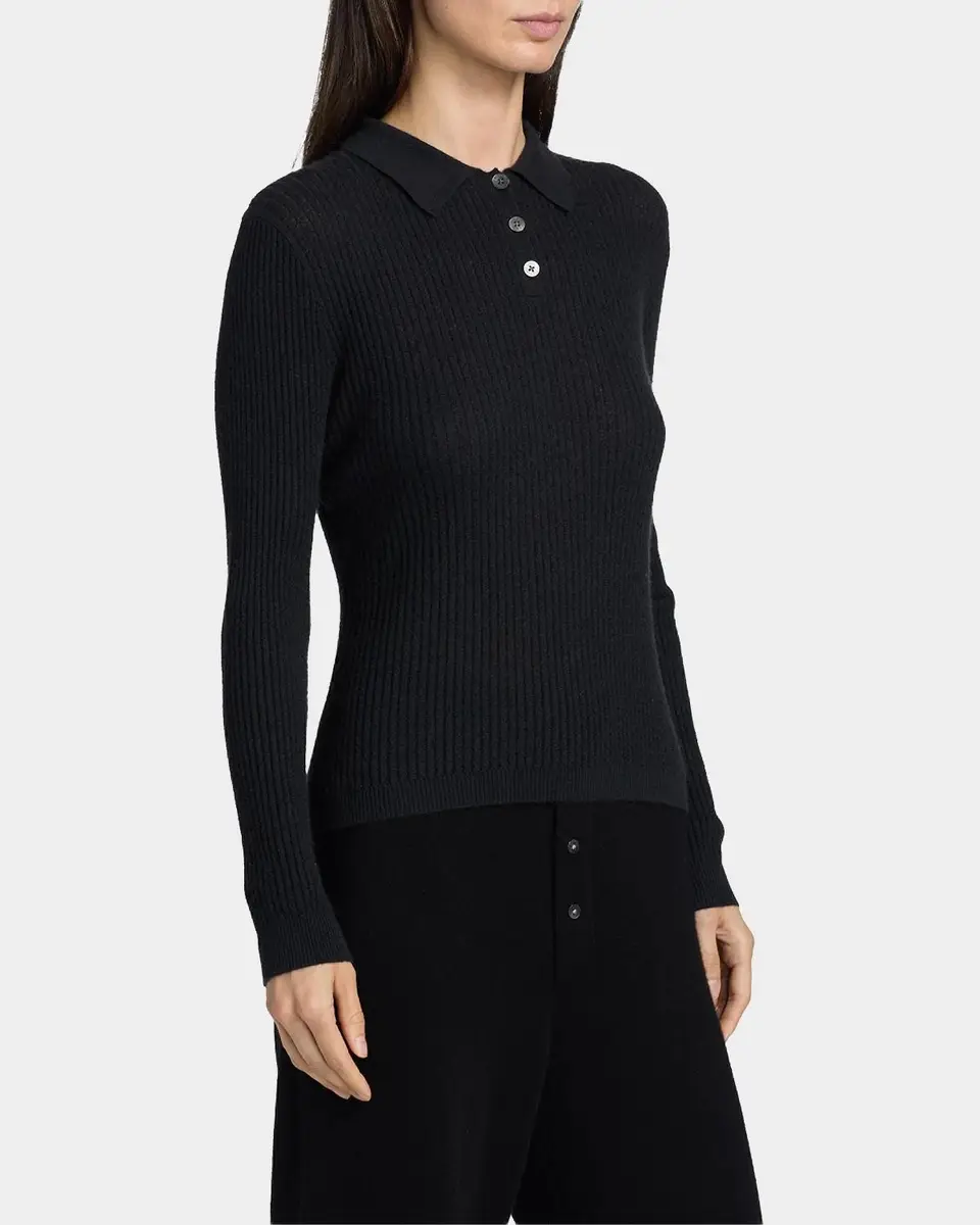 Guest In Residence Shrunken Long-Sleeve Cashmere Polo | Thumbnail 7 Guest In Residence Shrunken Long-Sleeve Cashmere Polo | Thumbnail 7
