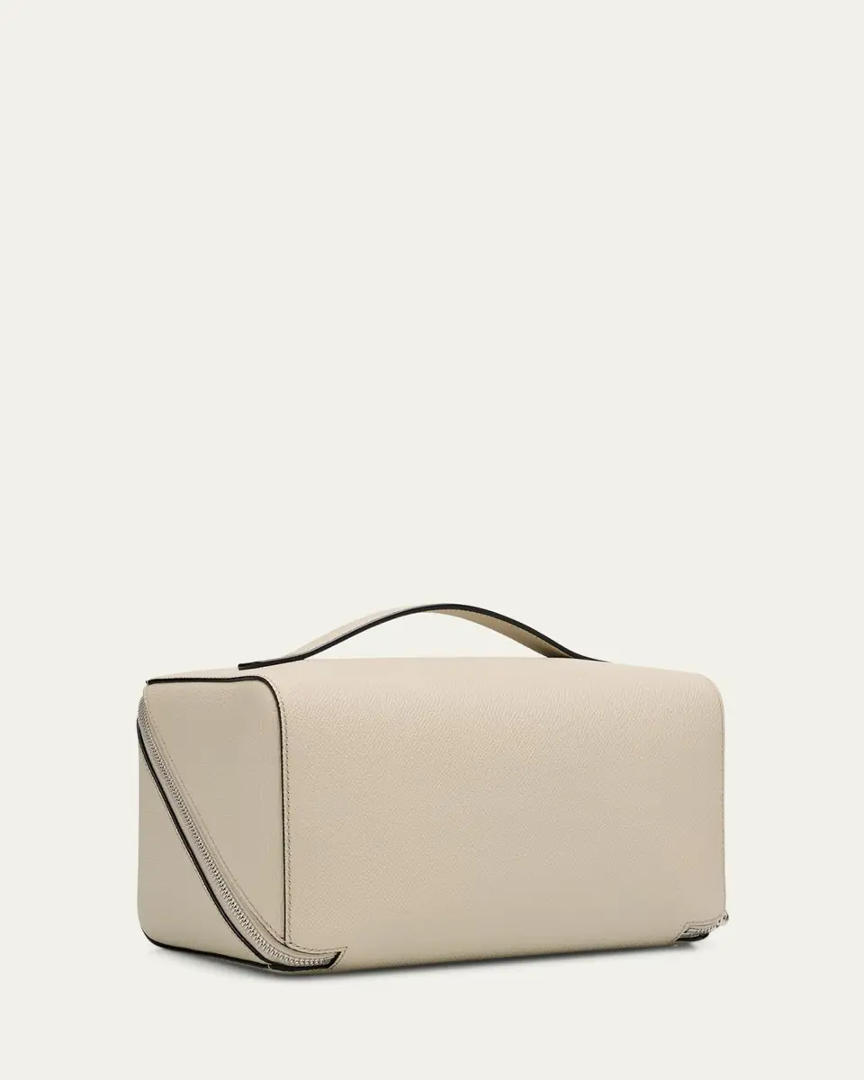 Valextra Men's V-Line Soft Leather Toiletry Bag | Thumbnail 6