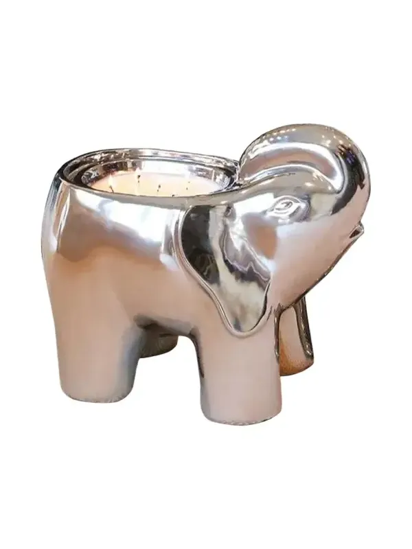 Thompson Ferrier Silvertone Grand Elephant Candle, 20 oz.