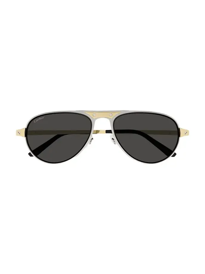 Cartier Men's CT0533SM Metal Aviator Sunglasses