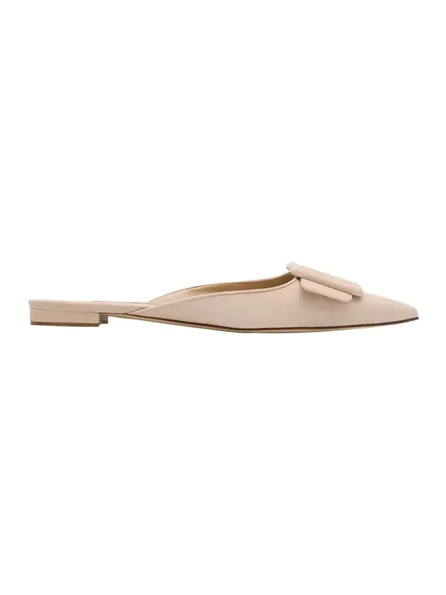 Maysale Suede Buckle Ballerina Mules Maysale Suede Buckle Ballerina Mules
