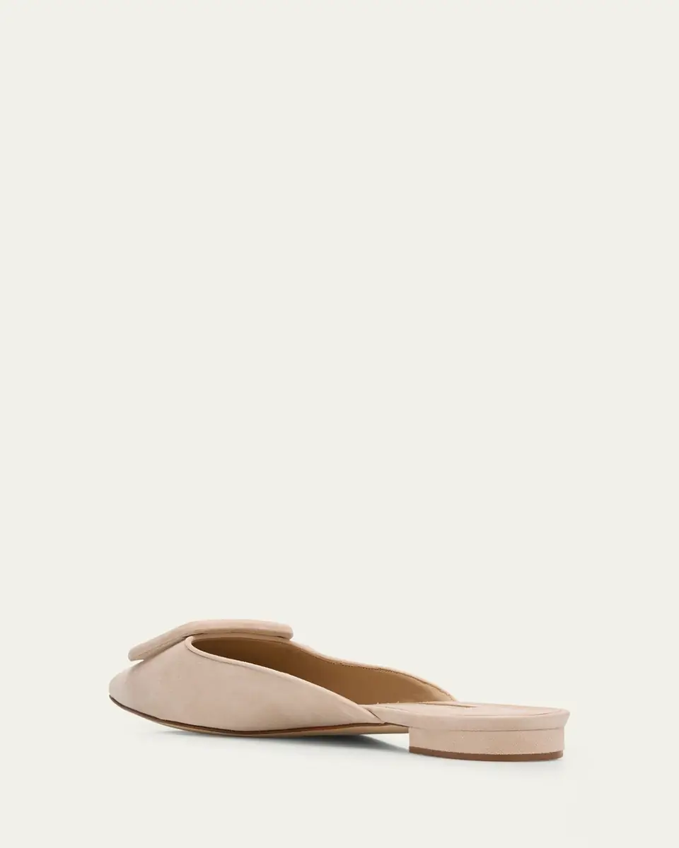 Manolo Blahnik Maysale Suede Buckle Ballerina Mules | Thumbnail 5 Manolo Blahnik Maysale Suede Buckle Ballerina Mules | Thumbnail 5