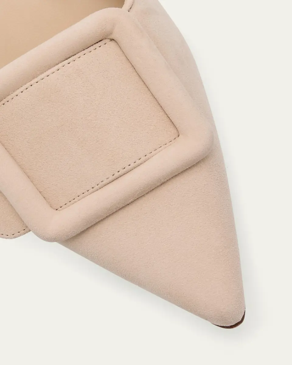 Manolo Blahnik Maysale Suede Buckle Ballerina Mules | Thumbnail 6 Manolo Blahnik Maysale Suede Buckle Ballerina Mules | Thumbnail 6