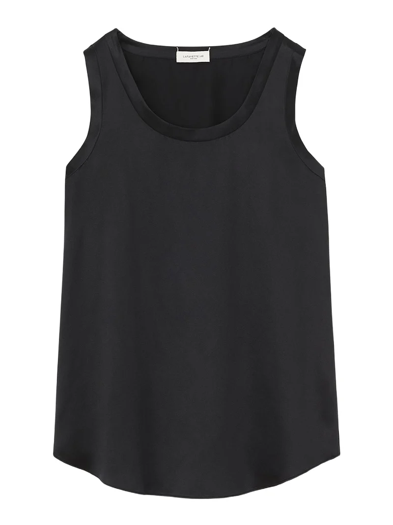 Lafayette 148 New York Perla Luxe Reversible Silk Charmeuse Shell
