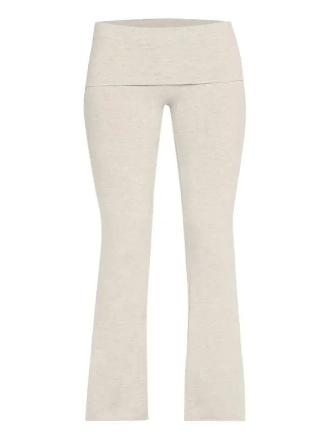 Skims Cotton Jersey Foldover Flare-Leg Pants