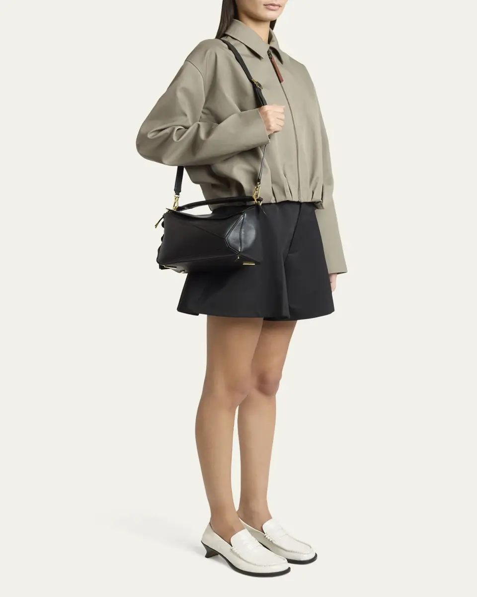 Loewe Puzzle Elevated Small Top-Handle Bag in Leather | Thumbnail 5 Loewe Puzzle Elevated Small Top-Handle Bag in Leather | Thumbnail 5
