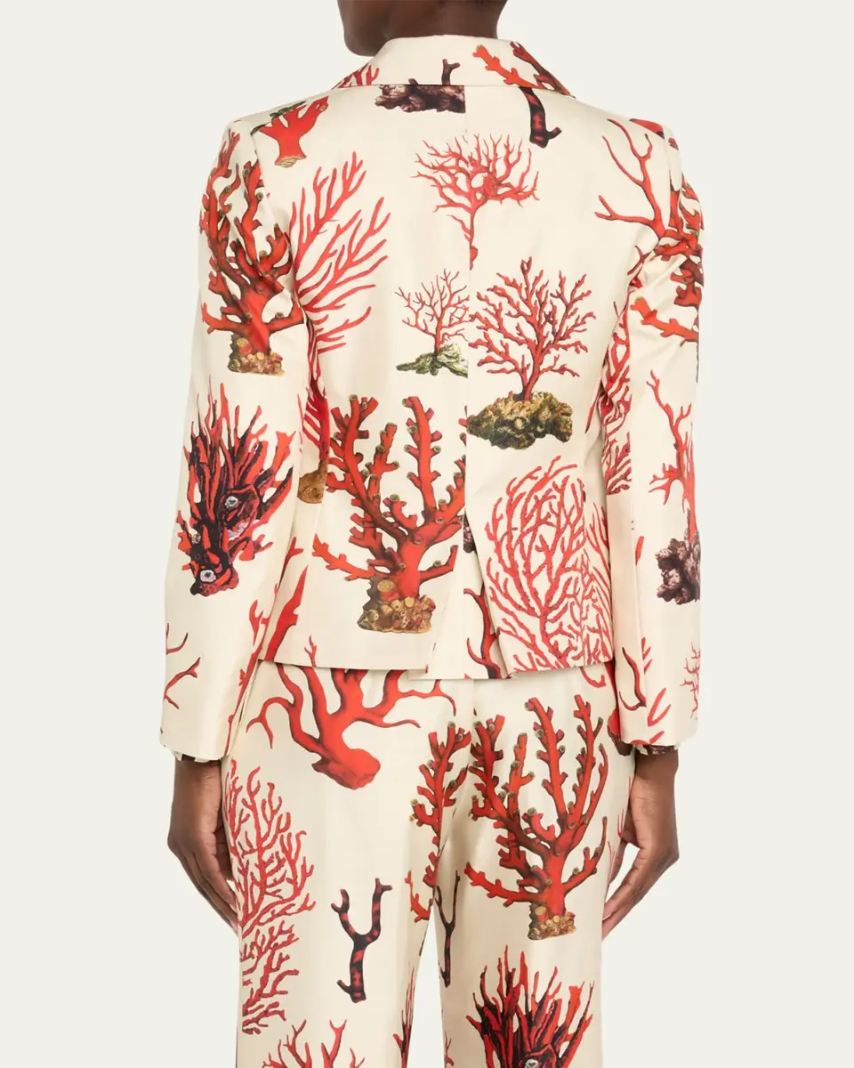 Libertine Venetian Coral Single-Breasted Short Jacket | Thumbnail 3