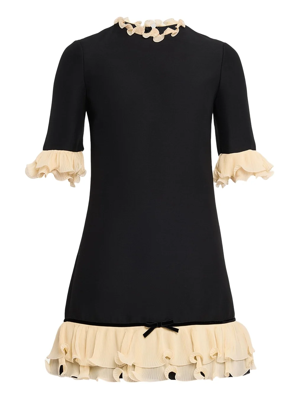 Valentino Garavani Ruffle Silk Crepe Mini Dress