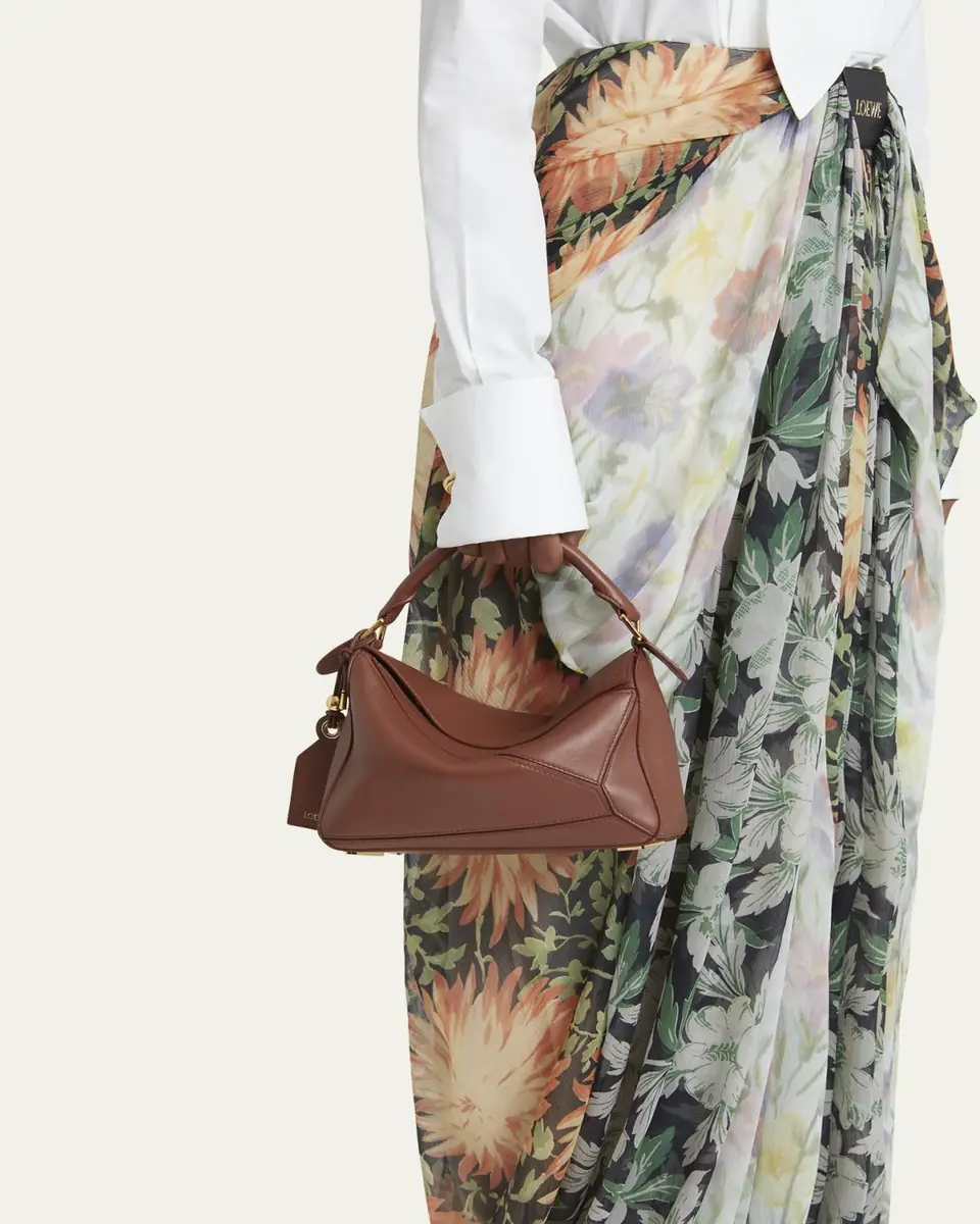 Loewe Puzzle Elevated Small Top-Handle Bag in Leather | Thumbnail 2 Loewe Puzzle Elevated Small Top-Handle Bag in Leather | Thumbnail 2
