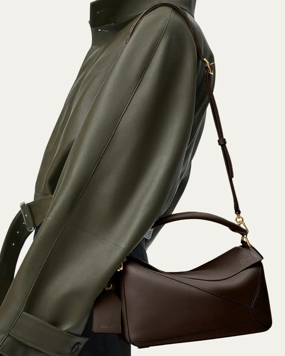 Loewe Puzzle Elevated Small Top-Handle Bag in Leather | Thumbnail 6 Loewe Puzzle Elevated Small Top-Handle Bag in Leather | Thumbnail 6