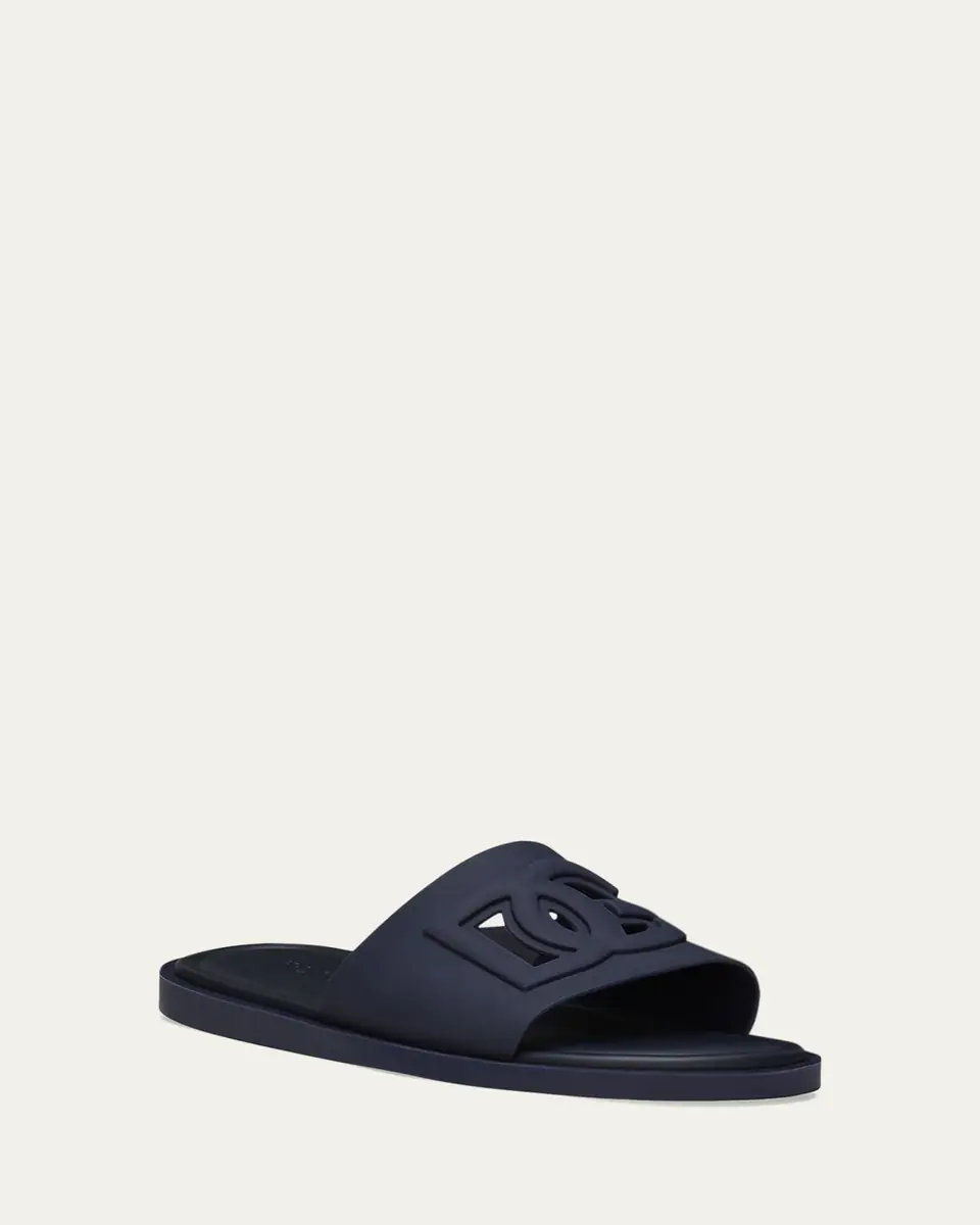 Dolce & Gabbana Men's Rubber Beachwear Pool Slides | Thumbnail 2 Dolce & Gabbana Men's Rubber Beachwear Pool Slides | Thumbnail 2