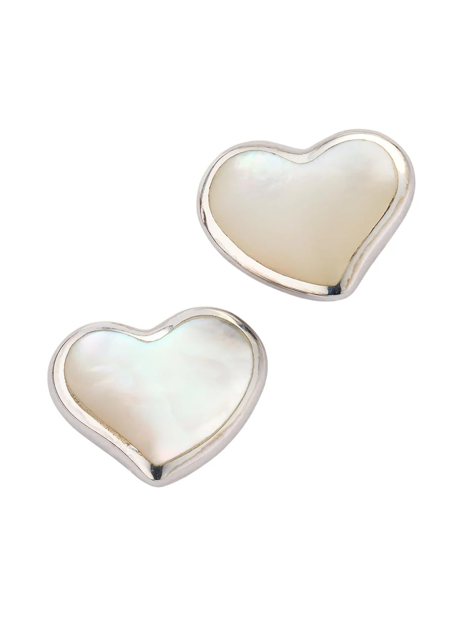 Jan Leslie Heart Stud Earrings