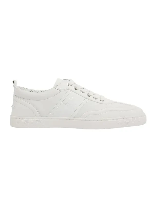 Men's Retero Grained Leather Low-Top Sneakers