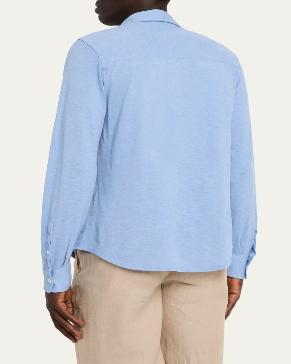 Fedeli Men's Heathered Pique Sport Shirt | Thumbnail 11 Fedeli Men's Heathered Pique Sport Shirt | Thumbnail 11
