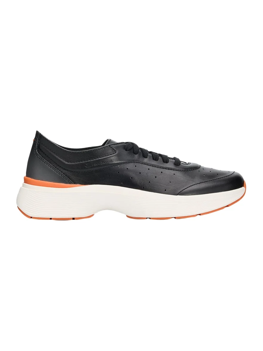 Santoni Men's Bounce Lambskin Runner Sneakers