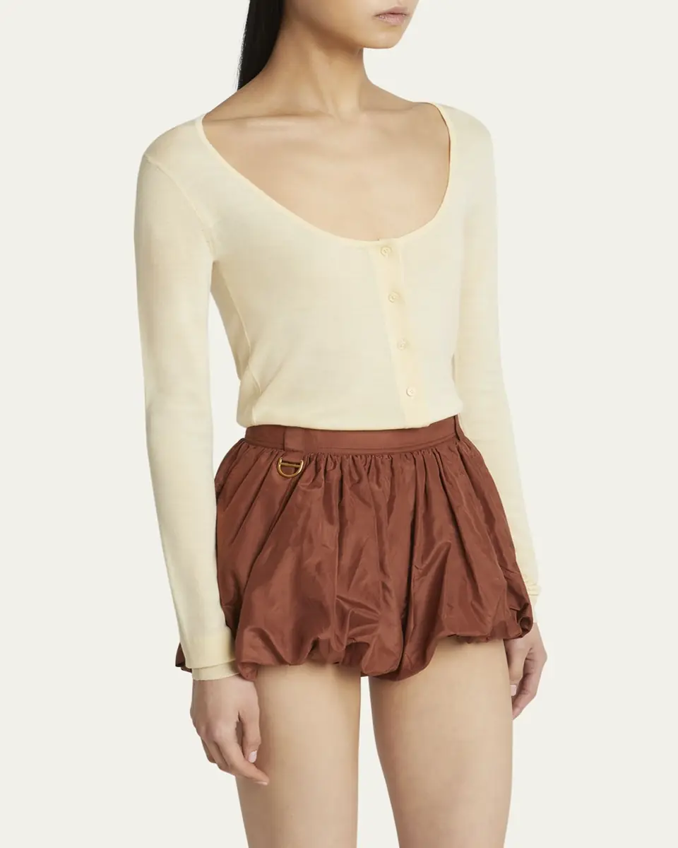 Chloé Scoop-Neck Fitted Wool Cardigan | Thumbnail 4