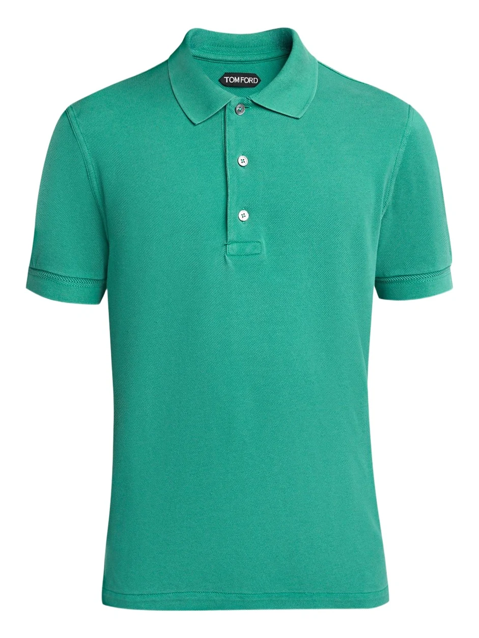 Tom Ford Men's Lyocell Pique Polo Shirt