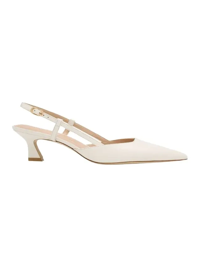 Vinnie Leather Kitten Slingback Pumps Vinnie Leather Kitten Slingback Pumps