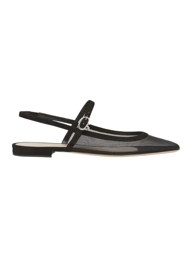 Mesh Mary Jane Ballerina Flats Mesh Mary Jane Ballerina Flats
