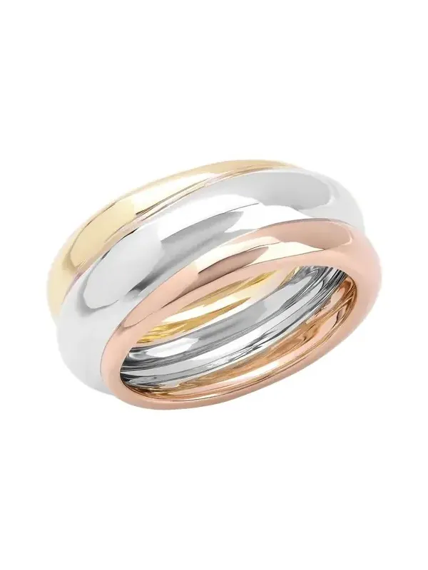 14K Tri Gold Three-Row Bubble Ring 14K Tri Gold Three-Row Bubble Ring