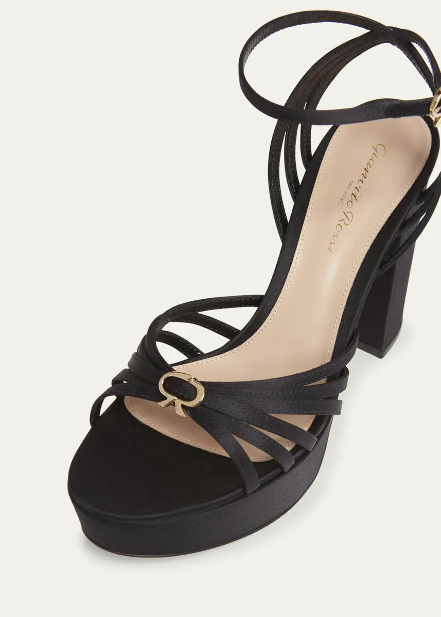Gianvito Rossi Crepe Ankle-Strap Platform Sandals | Thumbnail 6 Gianvito Rossi Crepe Ankle-Strap Platform Sandals | Thumbnail 6