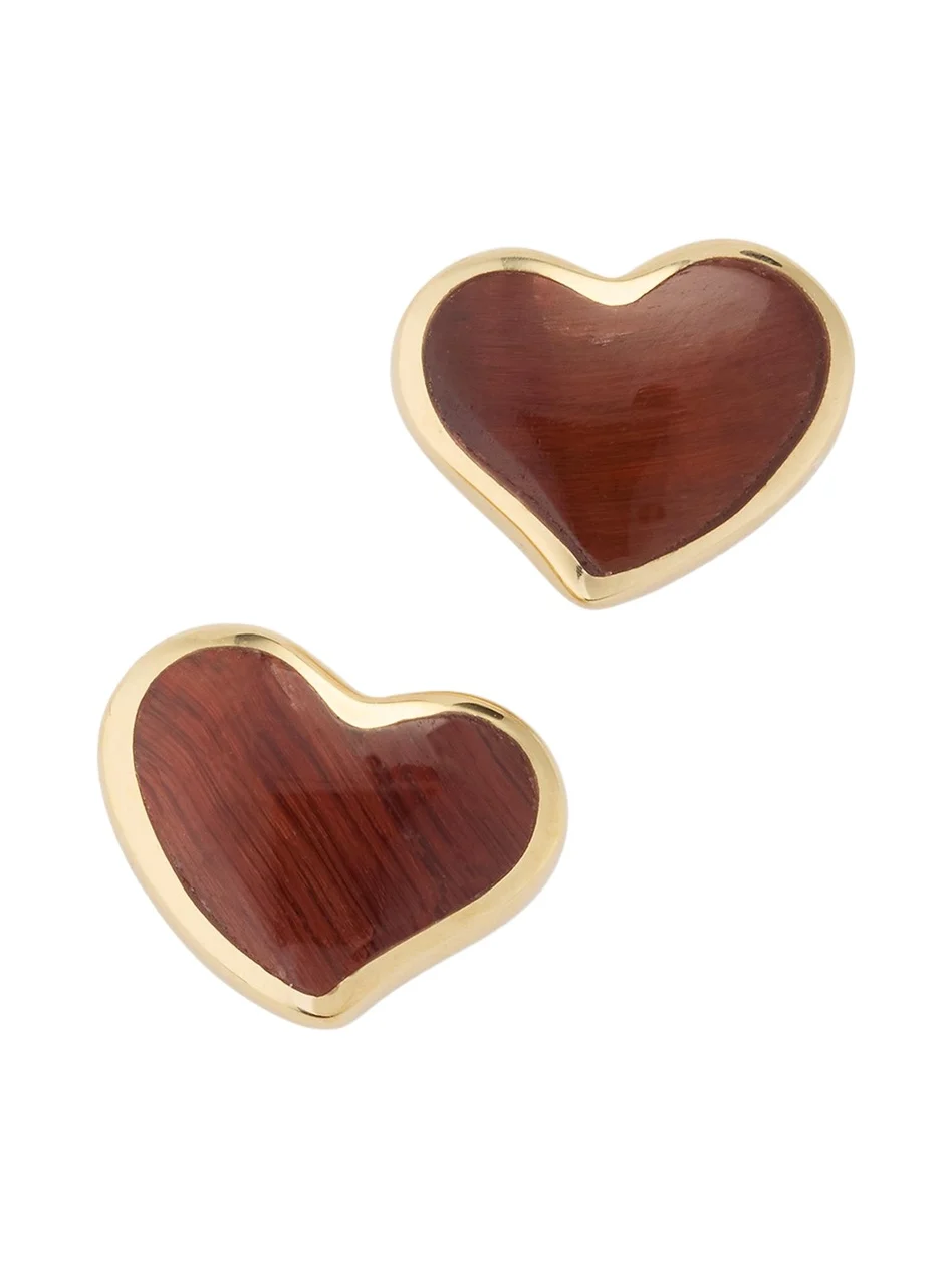 Jan Leslie Heart Stud Earrings