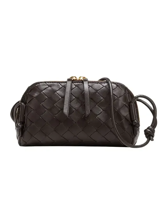 Zip Leather Pouch Shoulder Bag
