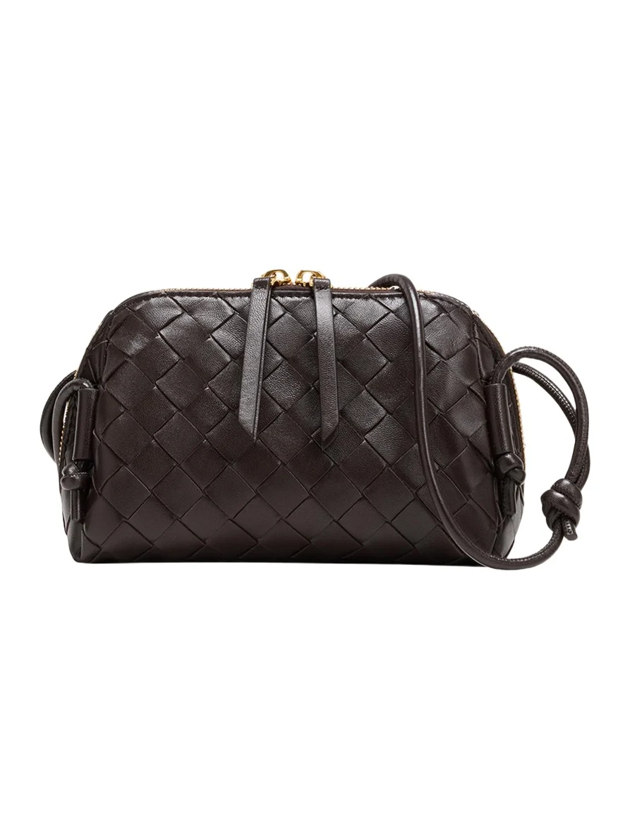 Zip Leather Pouch Shoulder Bag