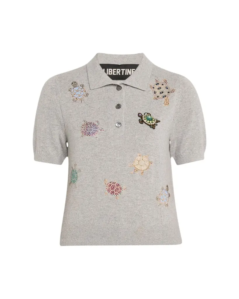 Libertine Turtle Time Cashmere Polo Sweater | Image 1 Libertine Turtle Time Cashmere Polo Sweater | Image 1