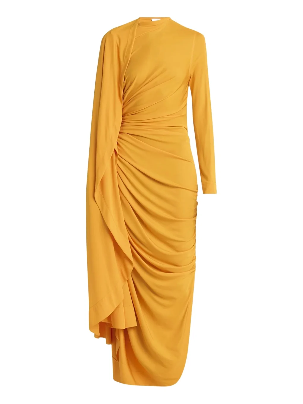 Draped Matte Viscose Jersey Cape Maxi Dress Draped Matte Viscose Jersey Cape Maxi Dress