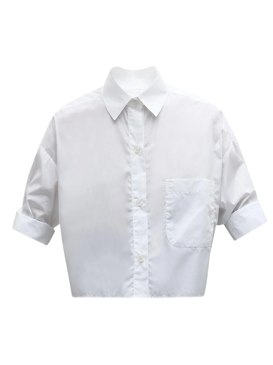 TWP Next Ex Cropped Shirt in Superfine Cotton