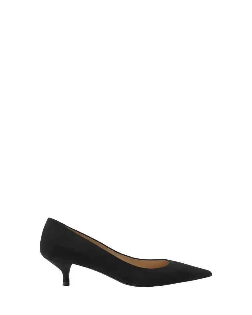Stuart Suede Kitten Pumps