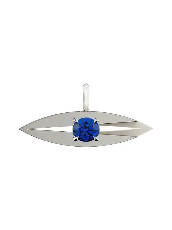 Lotus Evil Eye Sapphire Charm