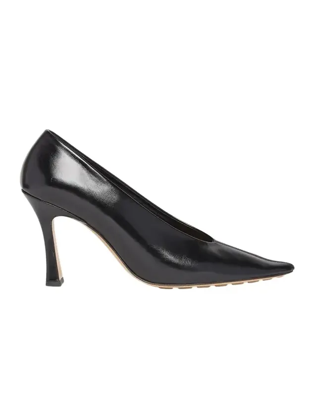 Leather Stiletto Sporty Pumps Leather Stiletto Sporty Pumps