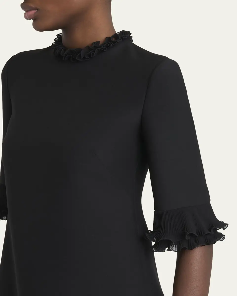 Valentino Garavani Ruffle Silk Crepe Mini Dress | Thumbnail 5 Valentino Garavani Ruffle Silk Crepe Mini Dress | Thumbnail 5