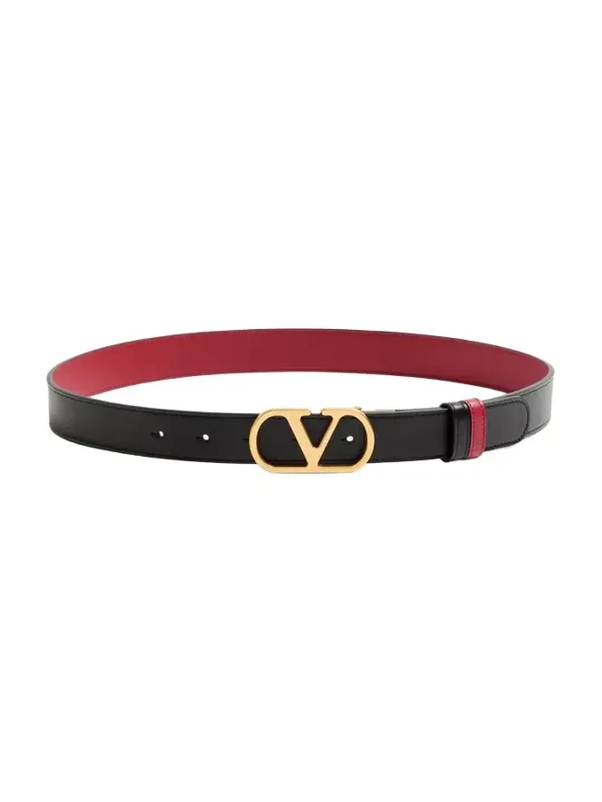 VLogo Signature Reversible Leather Belt, 30mm
