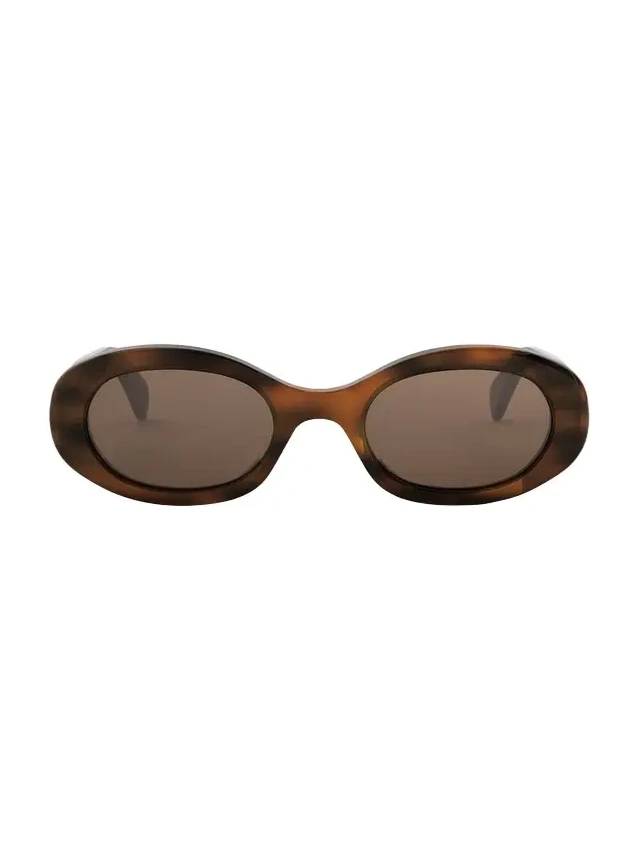 Triomphe Acetate Oval Sunglasses