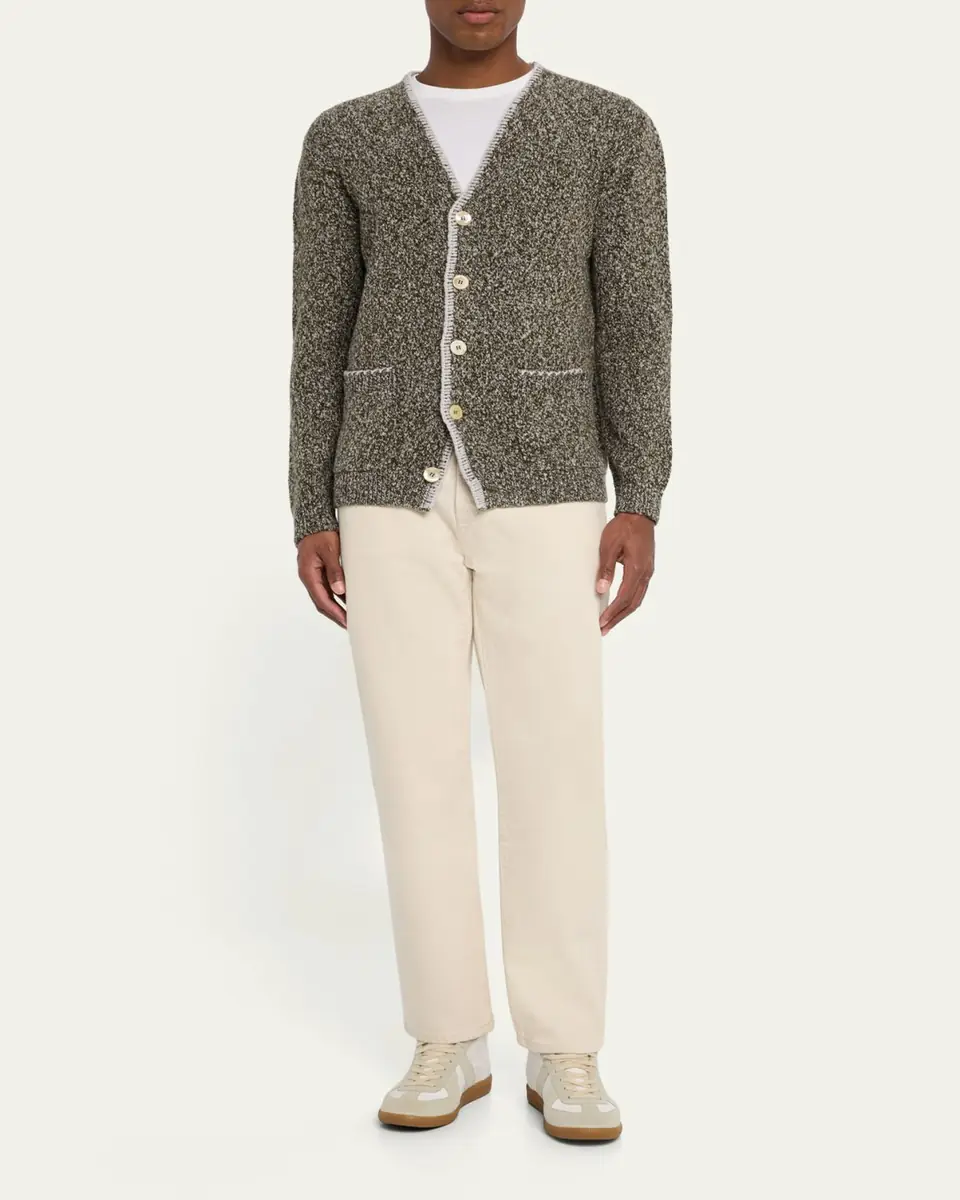 Bergdorf Goodman Men's Cashmere and Wool Boucle Cardigan | Thumbnail 2 Bergdorf Goodman Men's Cashmere and Wool Boucle Cardigan | Thumbnail 2