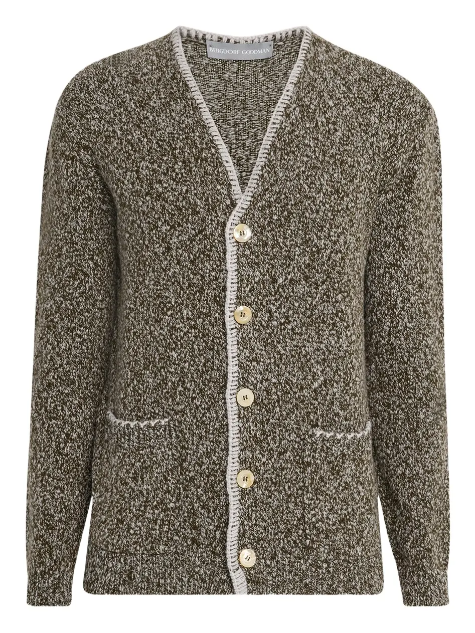 Men's Cashmere and Wool Boucle Cardigan Men's Cashmere and Wool Boucle Cardigan