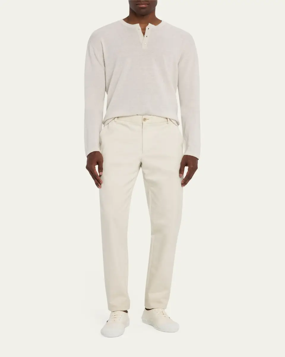 Bergdorf Goodman Men's Cashmere and Linen Henley Sweater | Thumbnail 2 Bergdorf Goodman Men's Cashmere and Linen Henley Sweater | Thumbnail 2