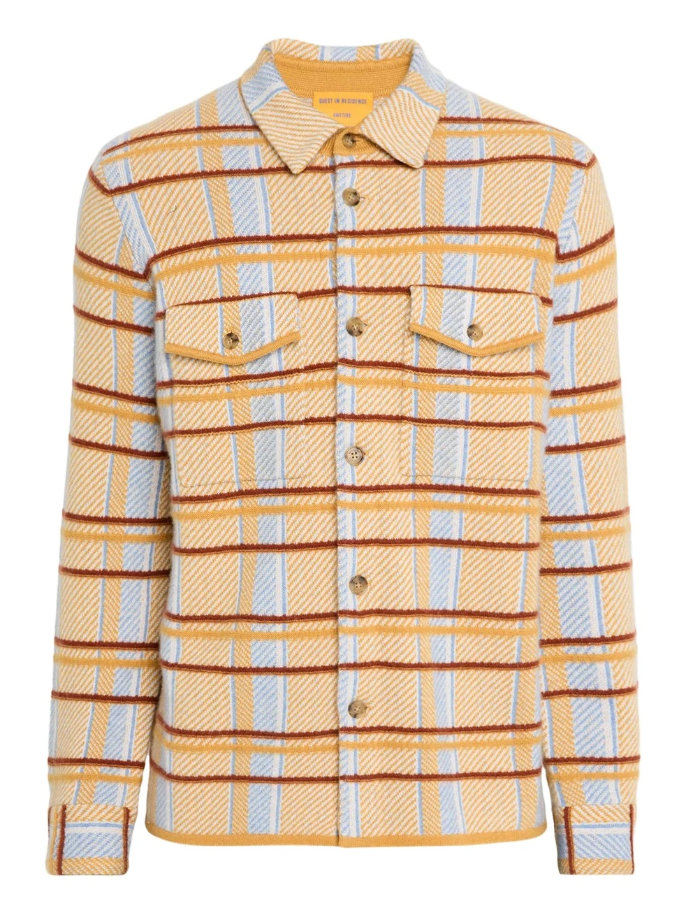 Guest In Residence Men's Windowpane Cashmere Work Shirt
