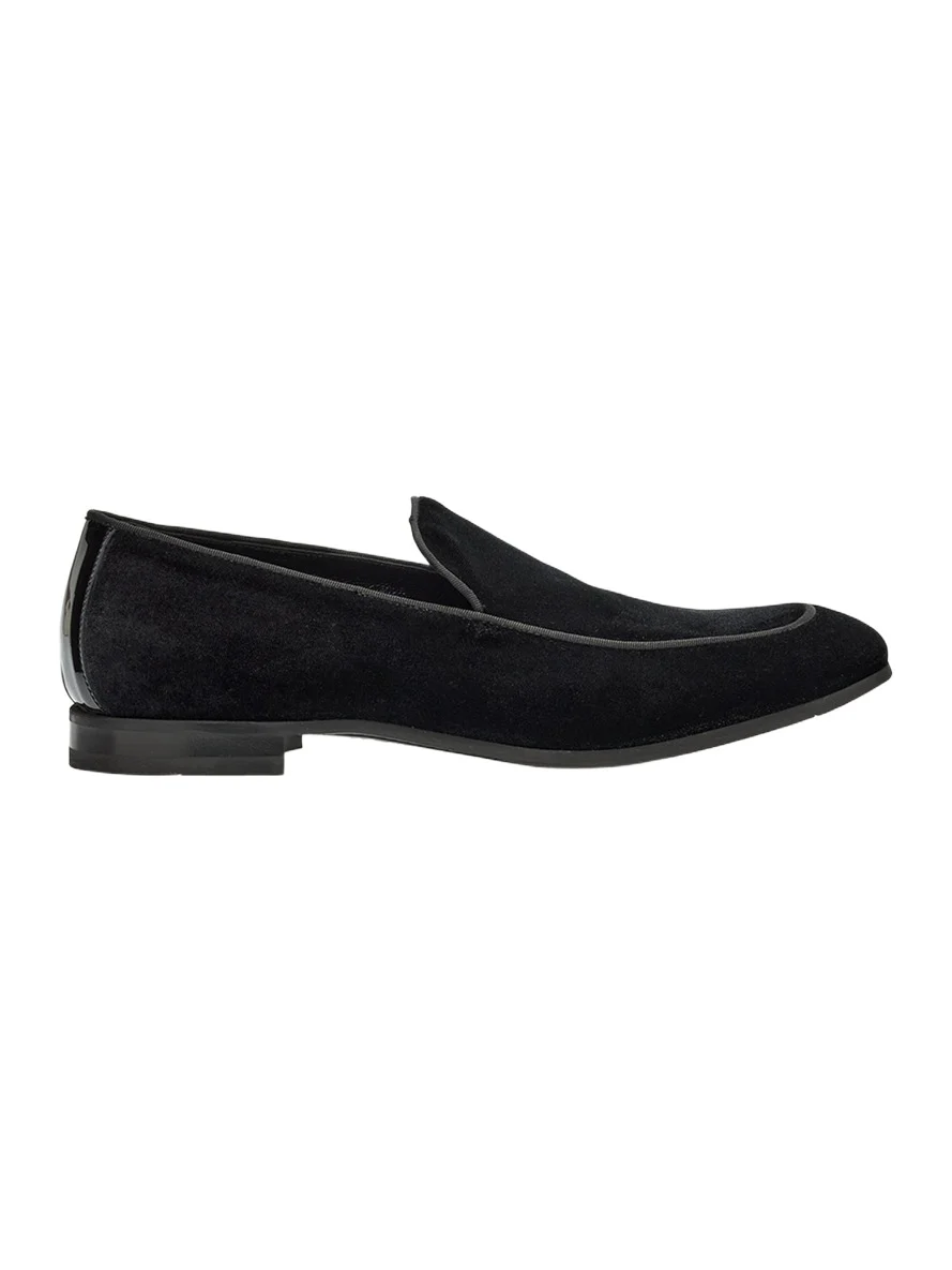 Men's Piped Velvet Apron-Toe Venetian Loafers