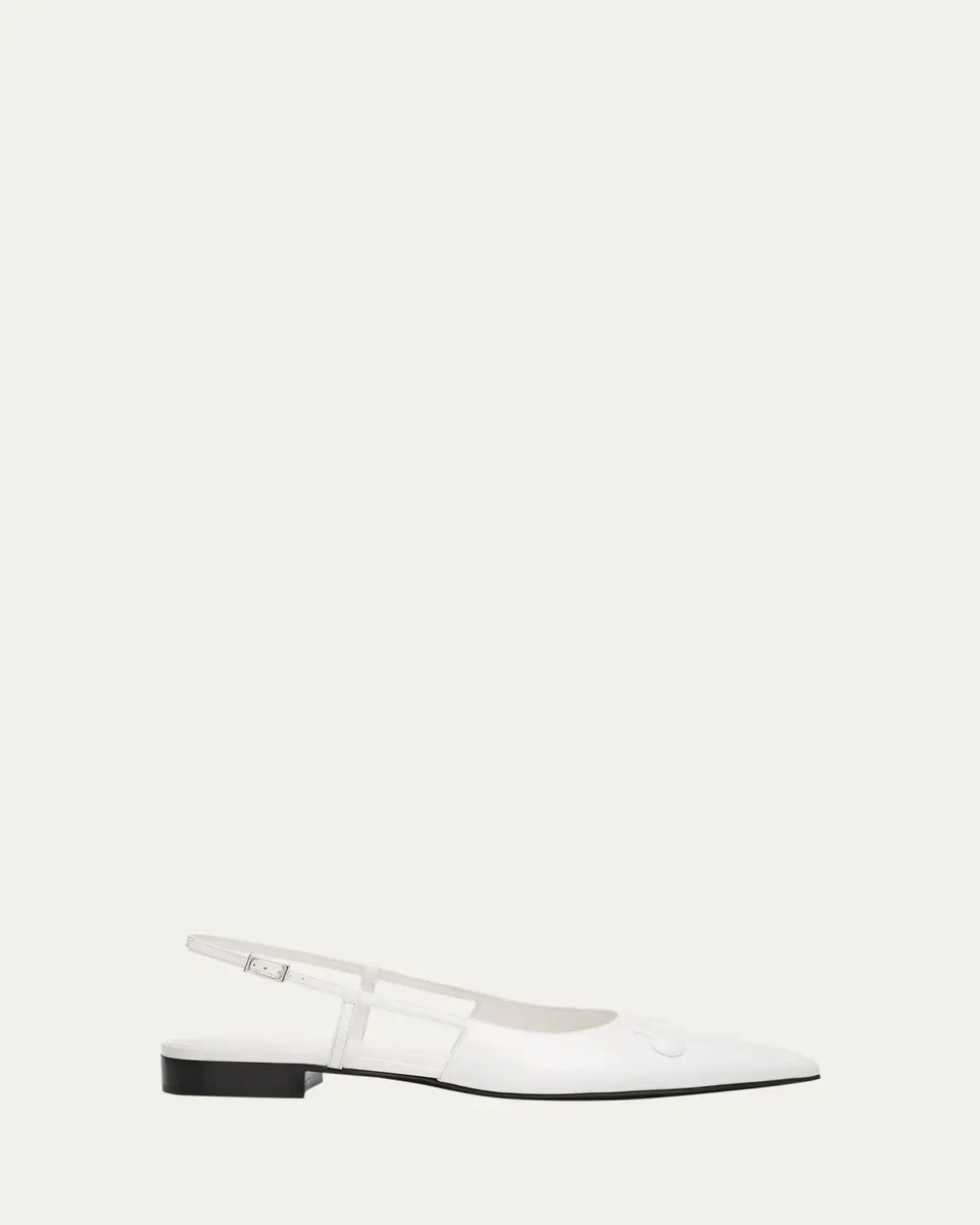 Marni Trunkaroo Leather Pointed-Toe Slingback Flats | Thumbnail 6 Marni Trunkaroo Leather Pointed-Toe Slingback Flats | Thumbnail 6