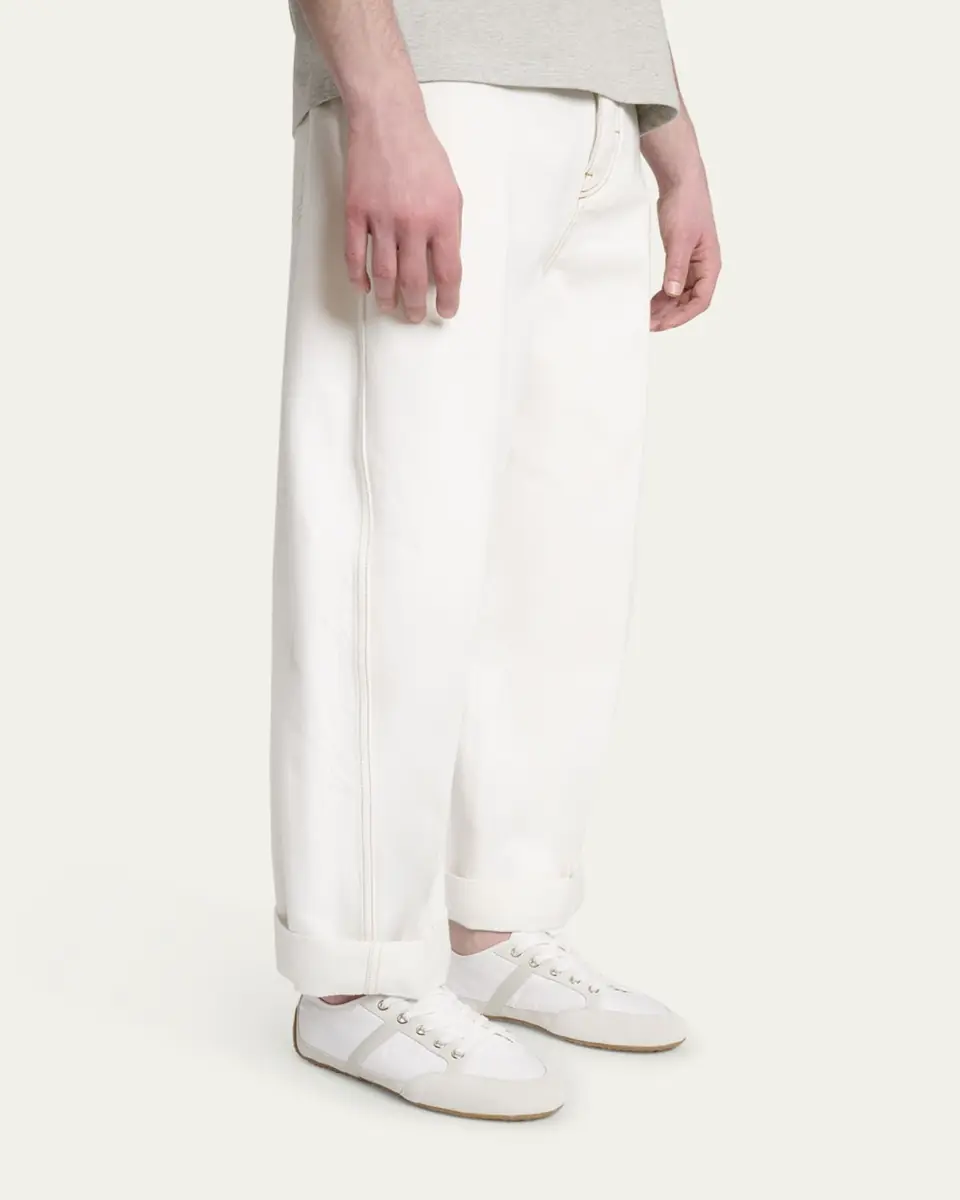 Givenchy Men's Slim Nylon and Suede Low-Top Sneakers | Thumbnail 2