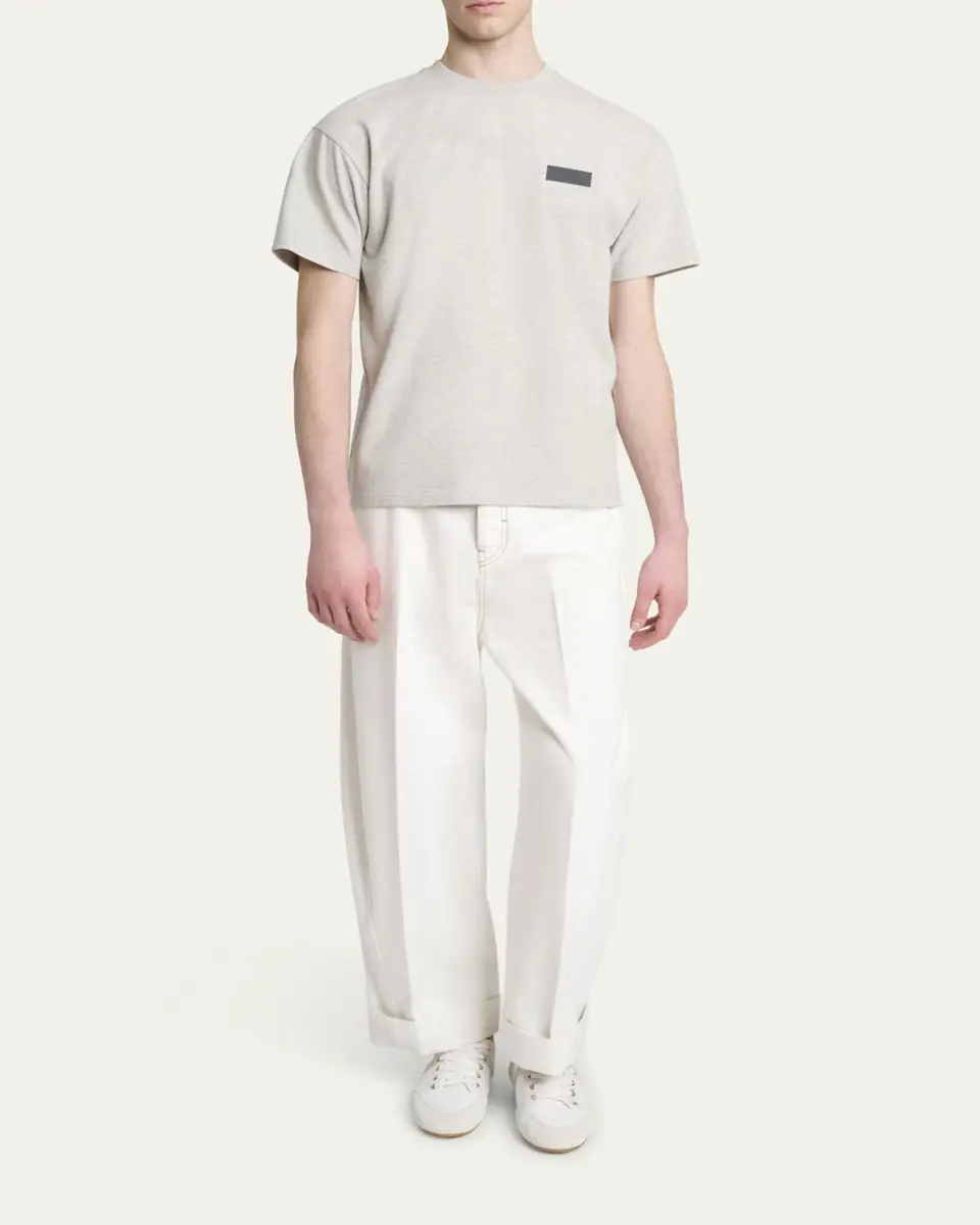 Givenchy Men's Slim Nylon and Suede Low-Top Sneakers | Thumbnail 3