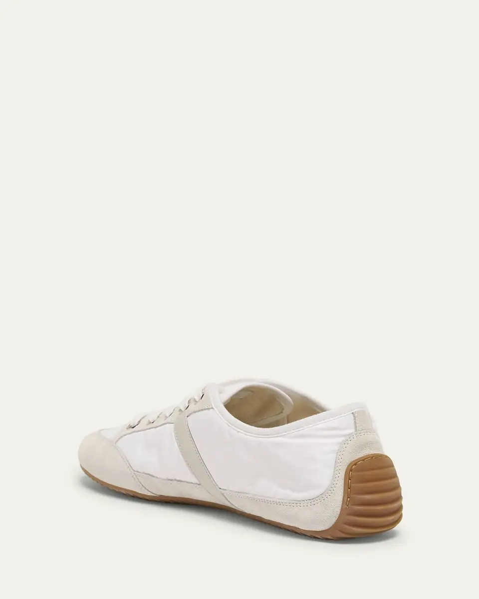 Givenchy Men's Slim Nylon and Suede Low-Top Sneakers | Thumbnail 4