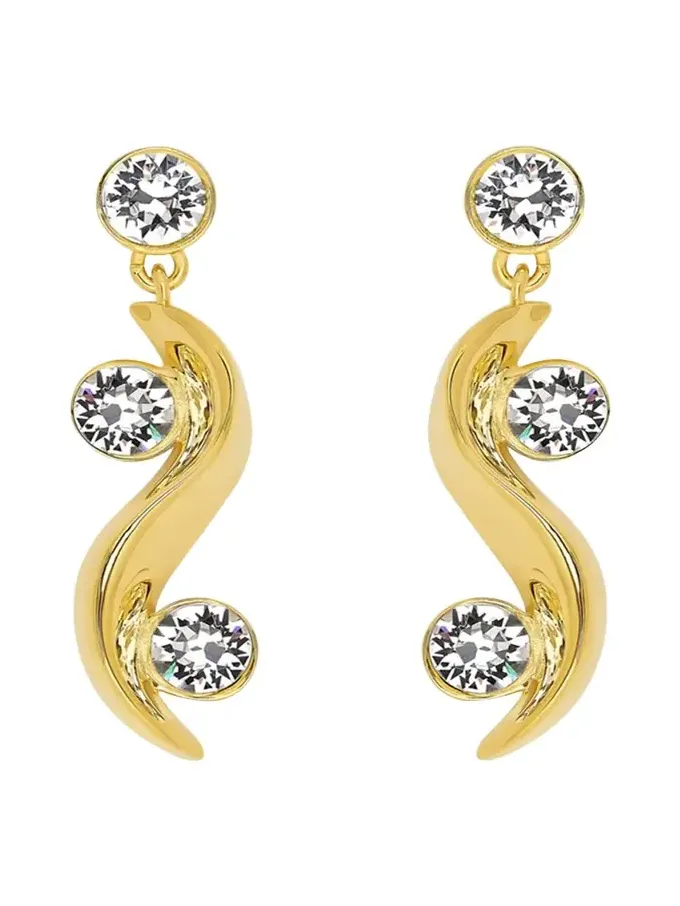 Crystal Wave Drop Earrings Crystal Wave Drop Earrings