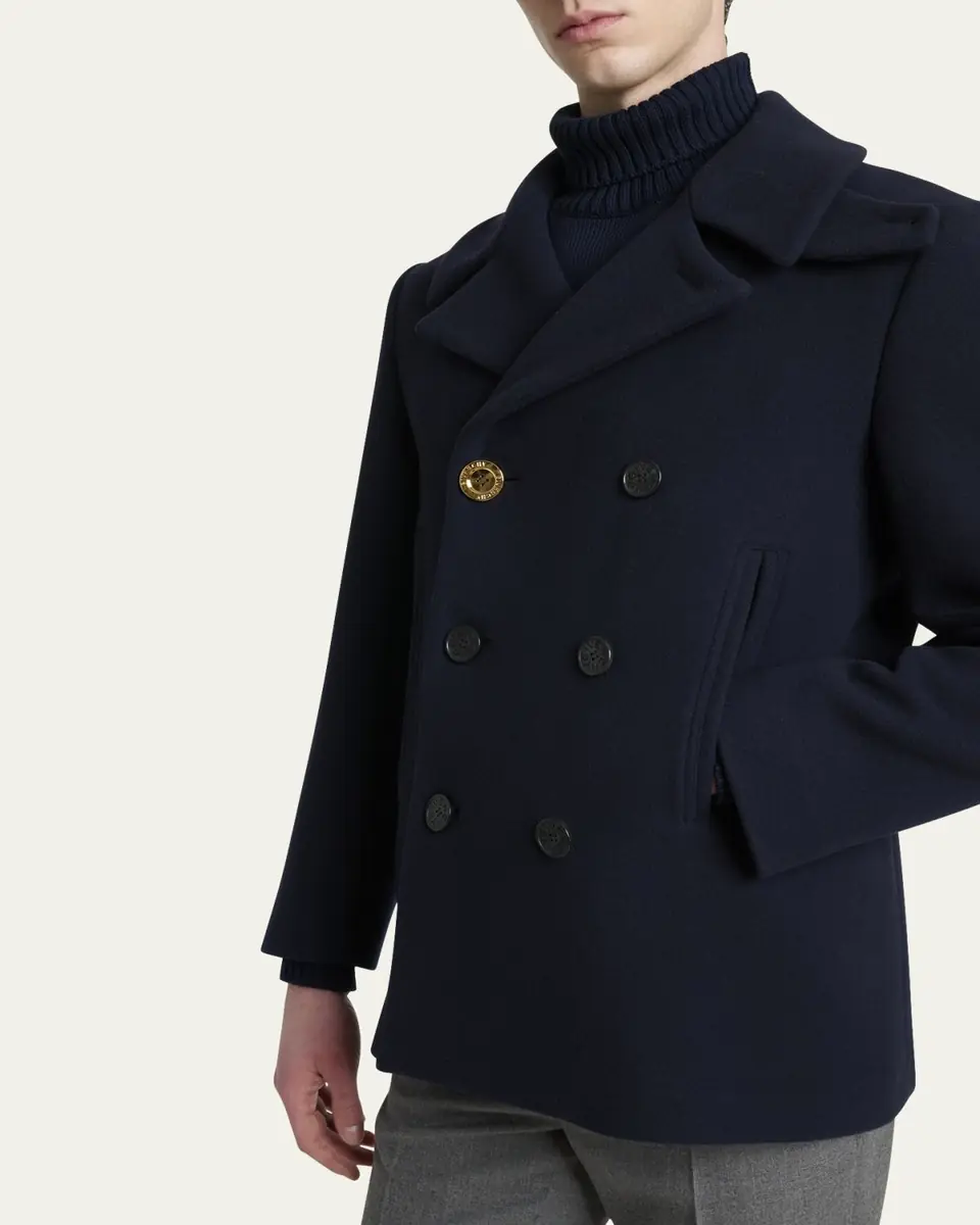 Givenchy Men's Double-Face Wool Peacoat | Thumbnail 5